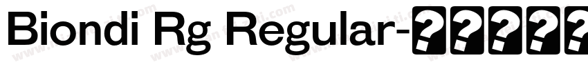 Biondi Rg Regular字体转换